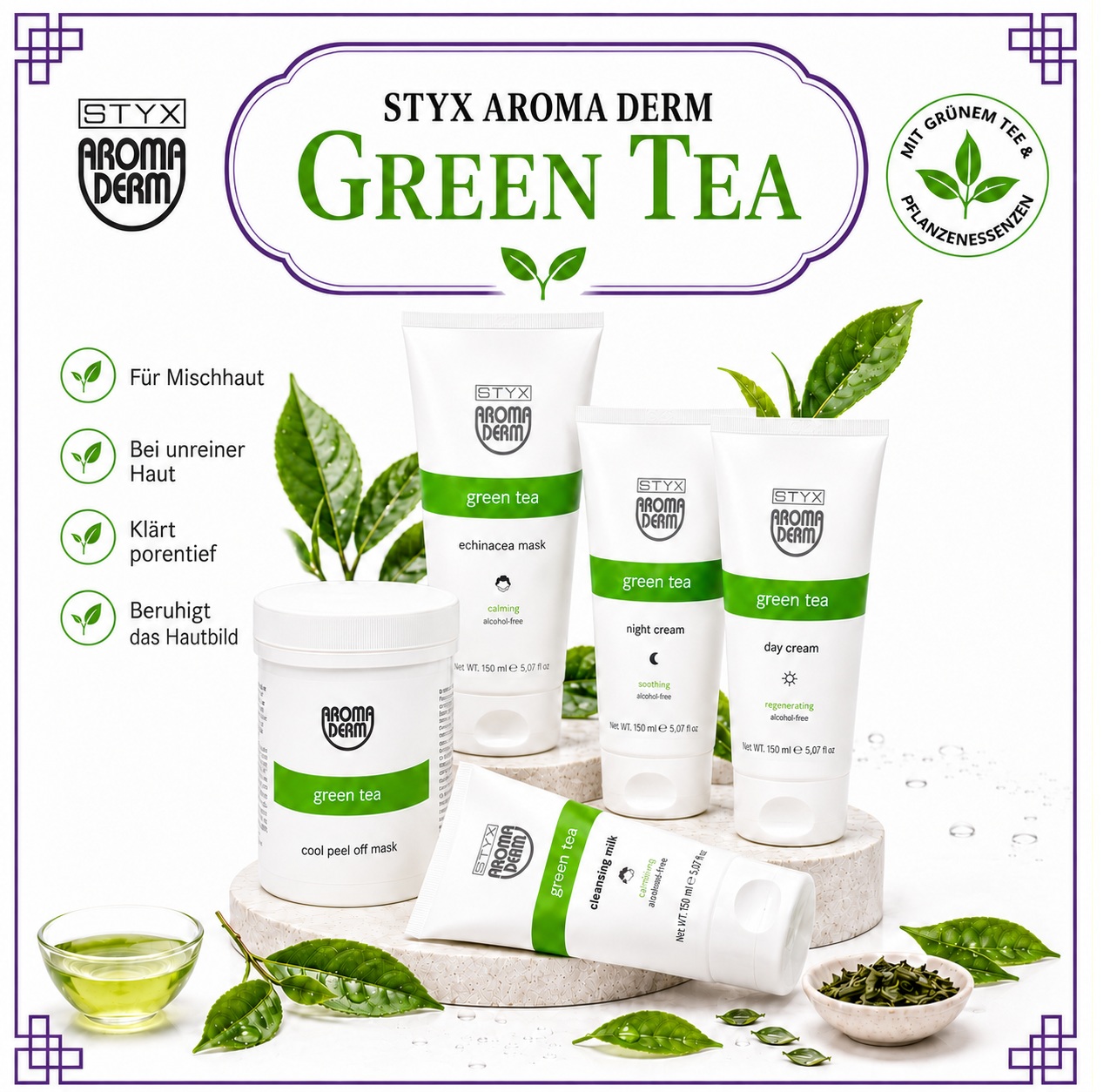 Green Tea – Gesichtspflege f�r Mischhaut und unreine Haut