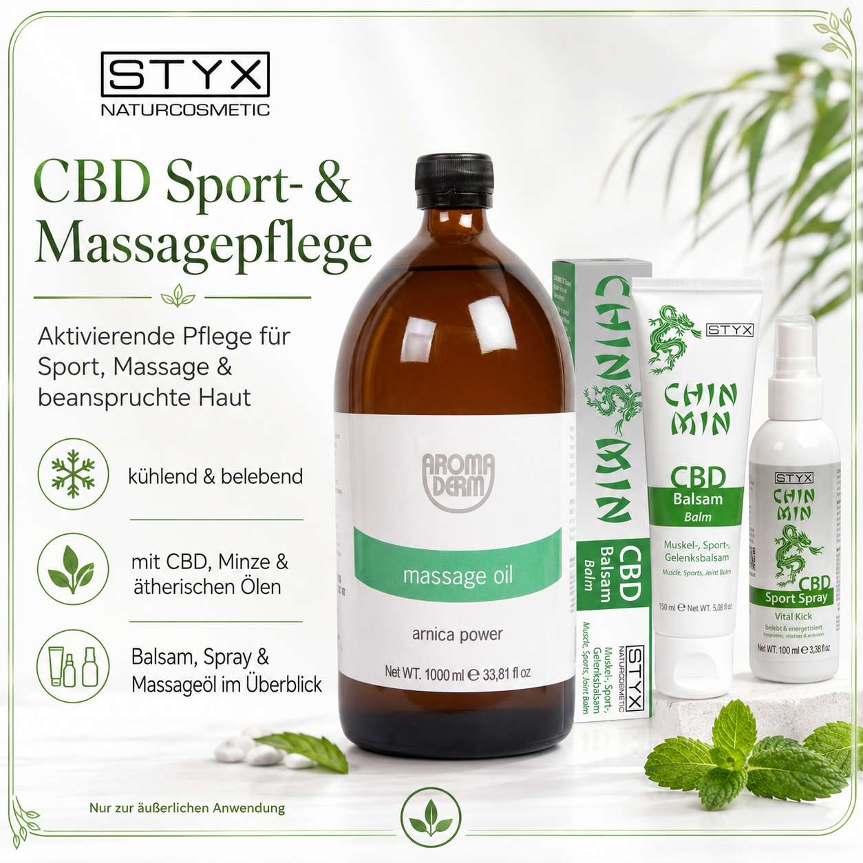 CBD – Aktivierende Pflege f�r Sport, Massage und beanspruchte Haut