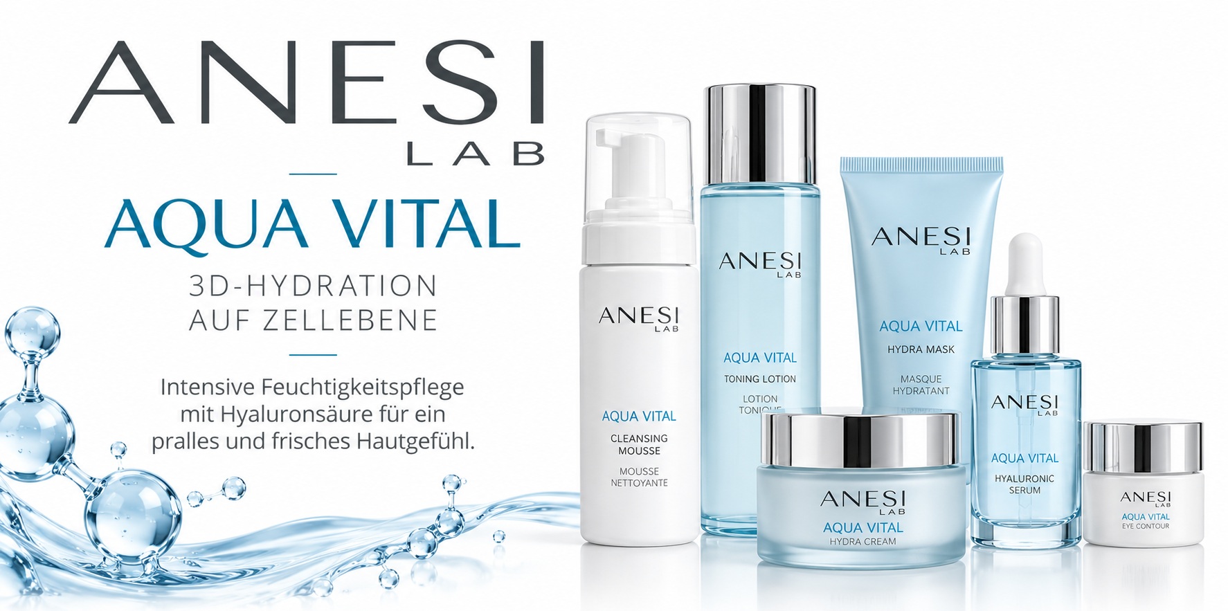 ANESI LAB – AQUA VITAL – Intensive Feuchtigkeitspflege mit Hyalurons�ure